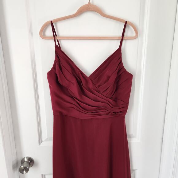 BARI JAY Women's Style#  BC-1867 BRIDESMAID DRESS  WINE Size 14 - Picture 5 of 10